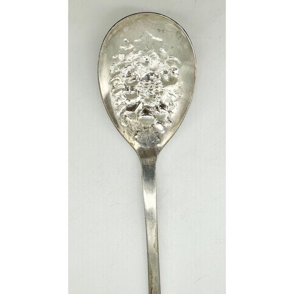 Silver Serving Spoon EPS A1 Silverplate, Sheffield England, Kings fruit design - Picture 2 of 7